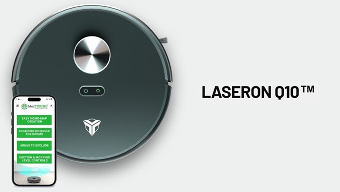 MecTURING Laseron Q10 Robot Vacuum Cleaner launched in India, featuring 13,500Pa Suction, Smart Mapping, and more