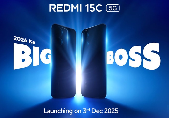 REDMI 15C 5G to launch in India on 3rd December