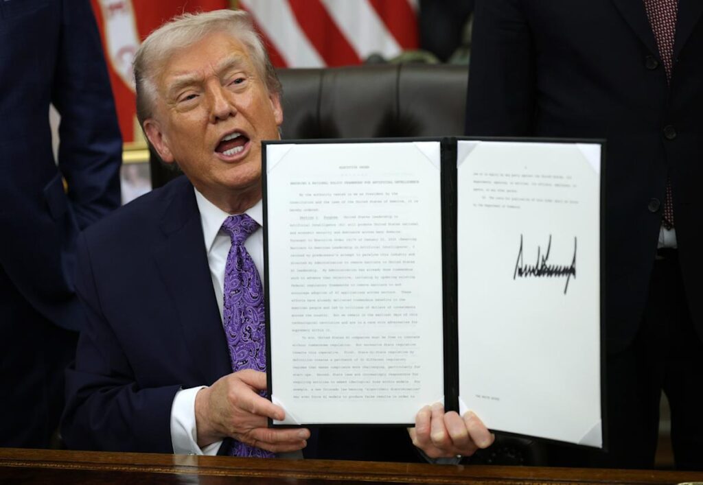 Trump orders creation of litigation task force to challenge state AI laws