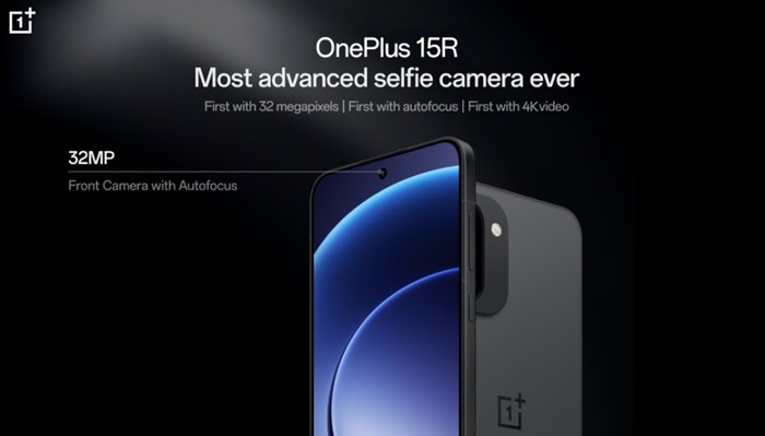 OnePlus 15R confirmed to pack 32MP autofocus selfie camera, 4K 120fps video for rear camera
