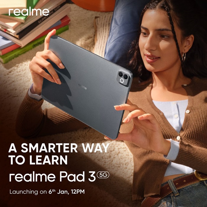 realme Pad 3 5G set to launch in India on 6th January alongside realme 16 Pro Series