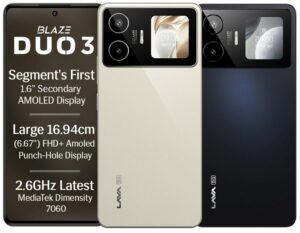 LAVA Blaze Duo 3 debuts with dual AMOLED screens at ₹16,999