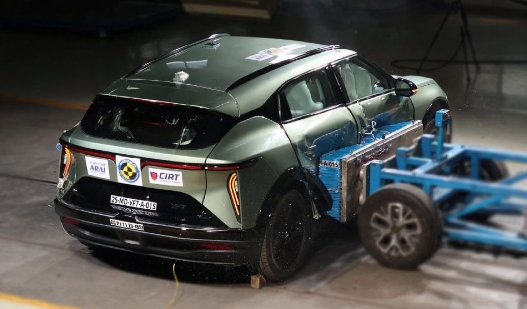 Vinfast VF7 Receives 5 Star Bharat NCAP Safety Rating