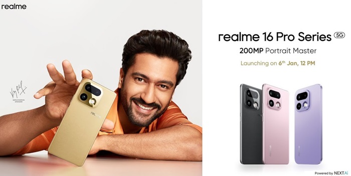 realme 16 Pro Series, realme Buds Air 8, and realme Pad 3 set to debut at first 2026 launch on 6th January