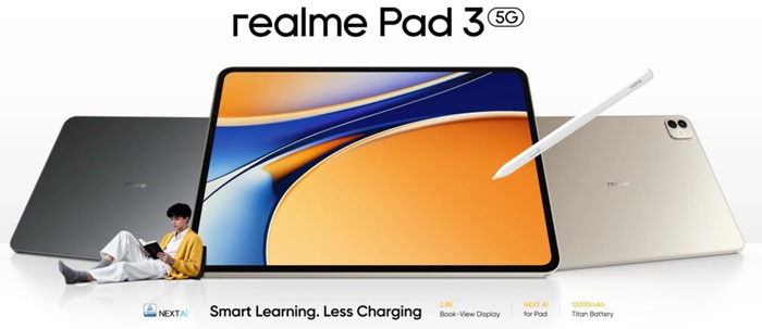 realme Pad 3 launched in India at ₹26,999 featuring 11.61-inch 2.8K display, 12200mAh battery, ultra-slim 6.6mm design, and more